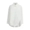 Attico Asymmetric Oversized Shirt In White