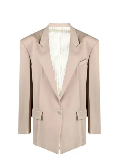 ATTICO WOMEN'S SINGLE-BREASTED VIRGIN WOOL JACKET
