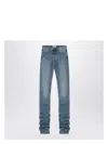 Attico Women's Sky Blue Jeans With Long Leg Curled At The Hem