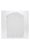 Attico White Sleeveless Cotton Tank Top With Logo