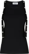 Attico Snap-button Tank Top In Black