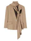 Attico The  Camel Stretch Wool Axel Blazer