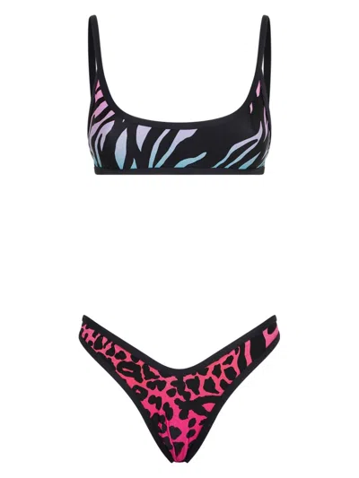 ATTICO WOMEN'S THE ATTICO ANIMALIER BIKINI | SIZE XS | 233WBB06PA33