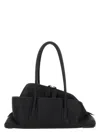 Attico Black Leather Small La Passeggiata Shoulder Bag In Black