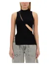 Attico Viscose Top In Black