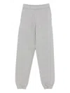 Attico Cotton Sweatpants With Elastic Waistband And Side Pockets In Gray