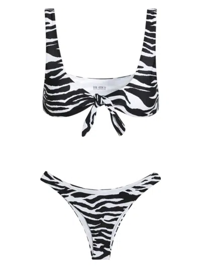 ATTICO WOMEN'S TWO-PIECE ZEBRA BIKINI