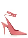Attico Leather Sneakers In Pink