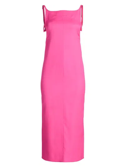 Attico Women's Virgin Wool Sheath Midi-dress In Pink