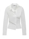 Attico Solid Buttoned Shirt In White