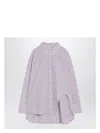 Attico Asymmetrical Strip Shirt In Pink