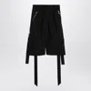 Attico Wide Bermuda Shorts In Black