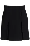 Attico Virgin Wool Midi Skirt In Black