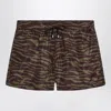 Attico Zebra Print Mini Shorts