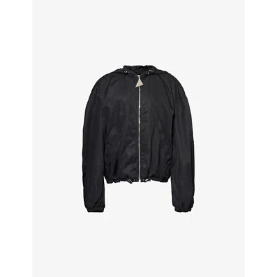 Attico Hooded Bomber Jacket Casual Jackets And Parka Black