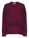 Attico Maglione Oversize In Misto Lana Porpora Donna In Pink