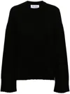 Attico Asymmetric Wool And Cashmere Pullover In ブラック