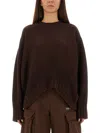 Attico Wool And Cashmere Sweater In Brown