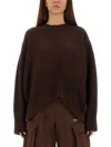 Attico Wool And Cashmere Sweater In Brown