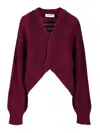 Attico Wool And Cashmere Sweater Knitwear Bordeaux In Burgundy
