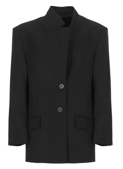 Attico Wool Blazer In Black