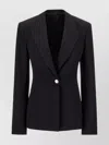 Attico Wool Blazer With Peak Lapels And Slit