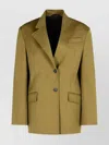 Attico Wool Blazer With Vent And Pockets In Brown