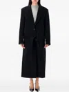 Attico Waist Belted Long Length Lapels In Black