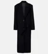 Attico Waist Belted Long Length Lapels In Black