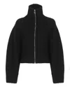Attico Wool Cardigan In Black