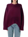 Attico Maglione Oversize In Misto Lana Porpora Donna In Purple