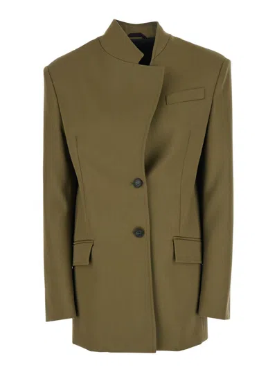 ATTICO WOOL GABARDINE BLAZER