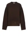 Attico Wool Sweater In Brown