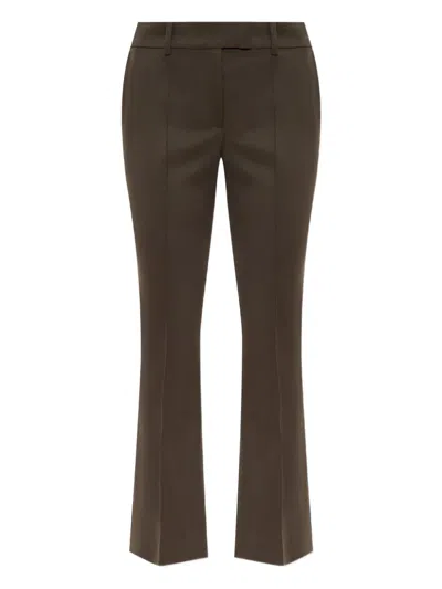Attico Tailored Brown Pants With Concealed Closure