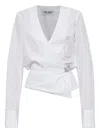 Attico Wrap-design Blouse In White