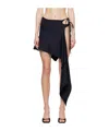 Attico Black Skirt In Black
