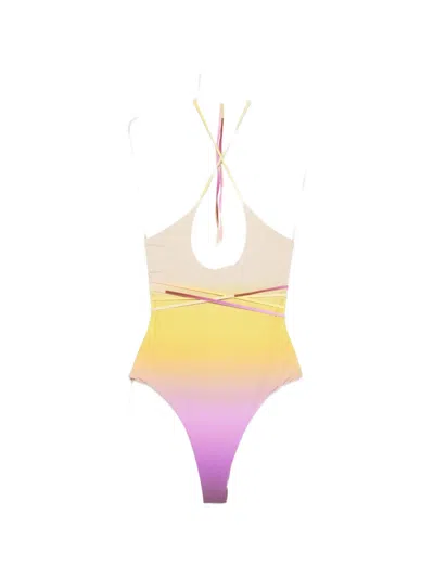 Attico Wrap-around Swimsuit In Multi