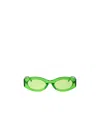 Attico X Linda Farrow Berta Oval Sunglasses In Green