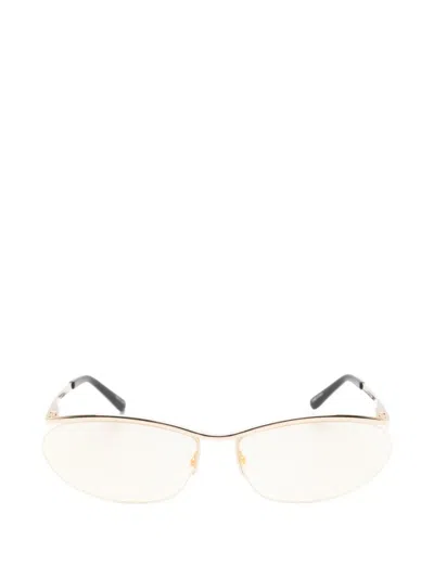 Attico X Linda Farrow Charlotte Sunglasses In Gold