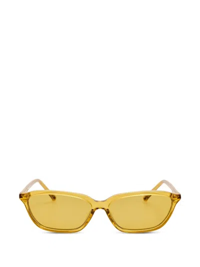 Attico X Linda Farrow Libby Sunglasses In Yellow