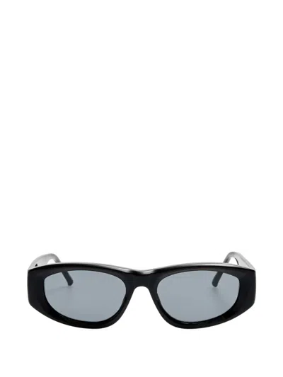 Attico X Linda Farrow Maya D-frame Sunglasses In Black
