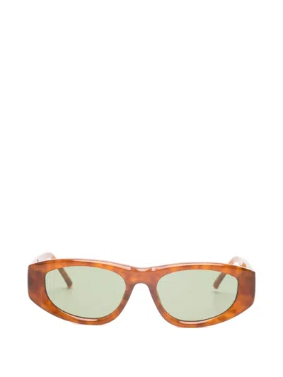 Attico X Linda Farrow Maya Sunglasses In Brown