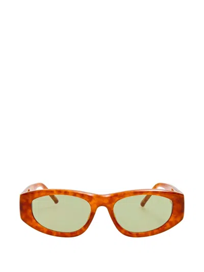 Attico X Linda Farrow Maya Tortoiseshell-effect Sunglasses In Brown