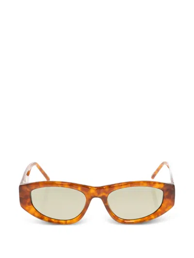 Attico X Linda Farrow Maya Tortoiseshell-effect Sunglasses In Brown