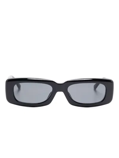 Attico X Linda Farrow Mini Marfa Sunglasses In Black