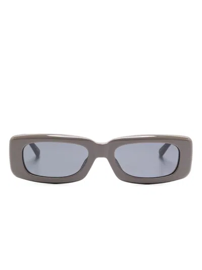 Attico X Linda Farrow Mini Marfa Sunglasses In Grey