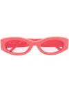 Attico Berta Rectangle-frame Sunglasses In Pink