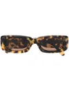 Attico Minimarfa Chunky Rectangular Sunglasses In Braun