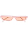 Attico Thea Narrow-frame Sunglasses In Pink