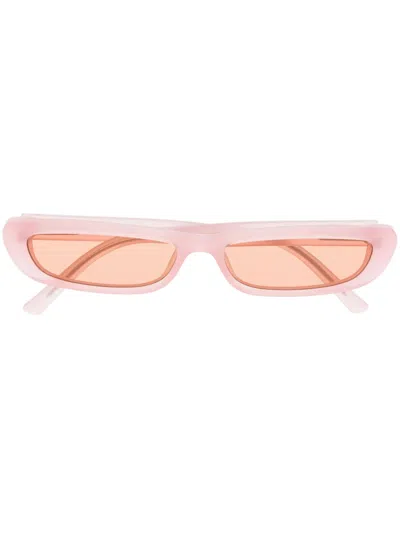 Attico Thea Narrow-frame Sunglasses In Pink